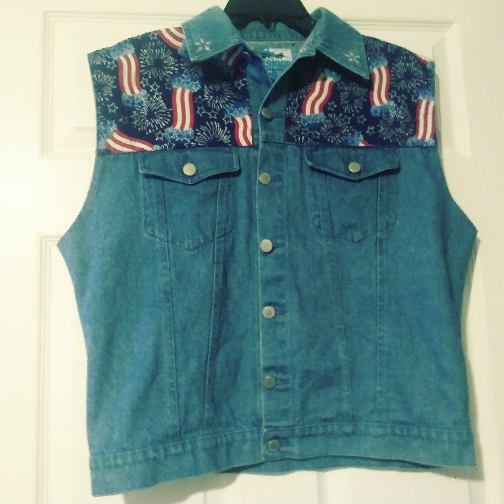 ILLUSIONS NICE JEANS BIKER VEST🛵